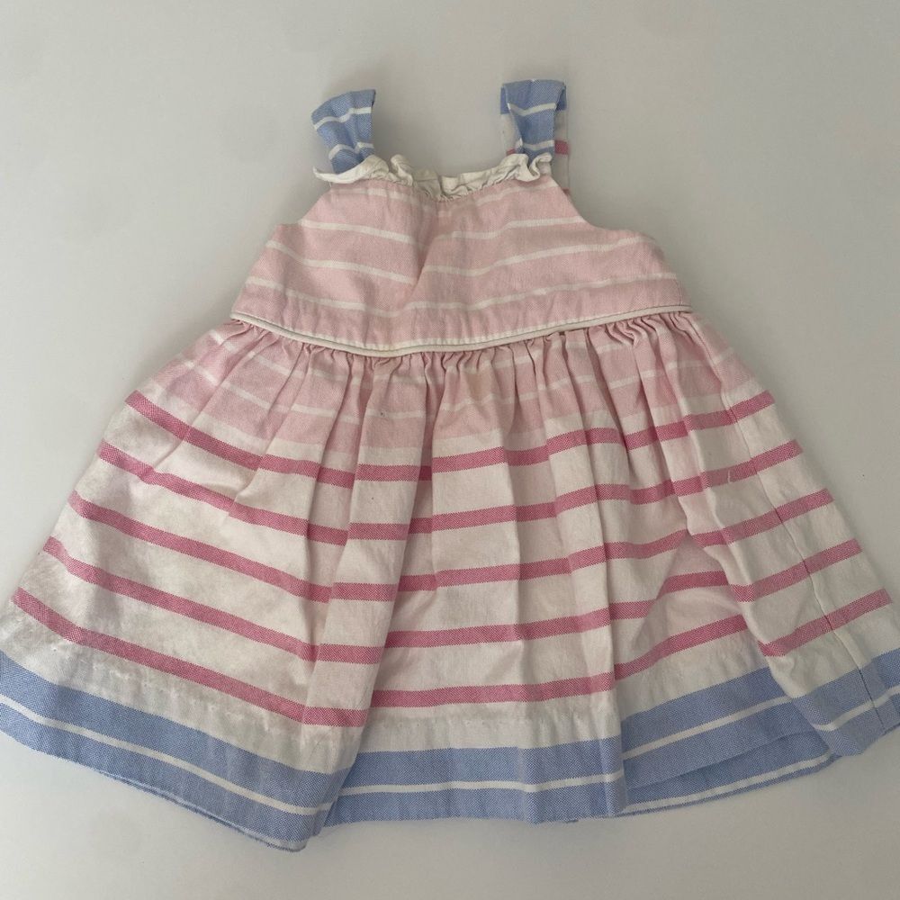 Ralph Lauren Pink and Blue Striped Dress 3M